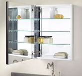 New Espresso 20" Bernstein Surface Mount Deco Aluminum Mirror Medicine Cabinet by Signature Hardware